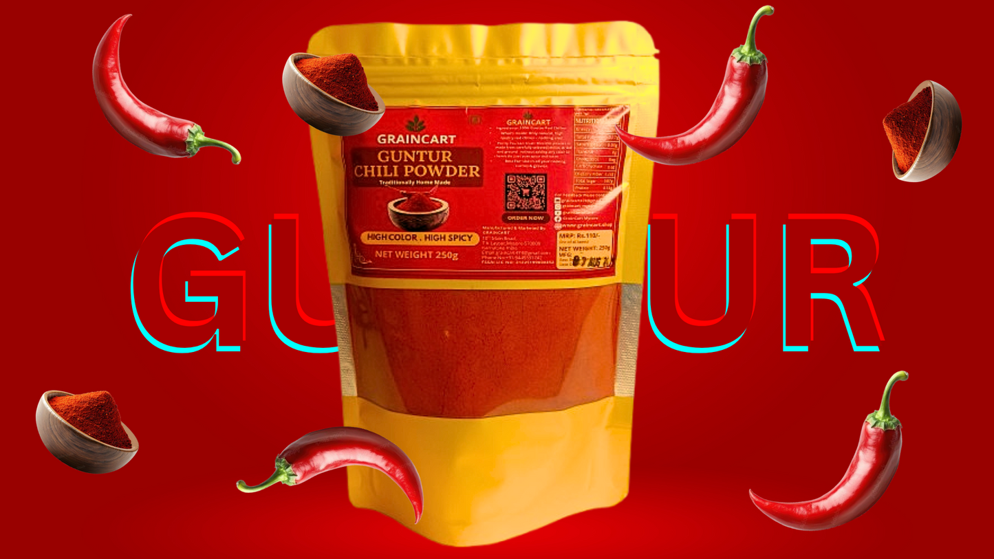 GrainCart Premium Guntur Chilli Powder – 100% Pure & Natural